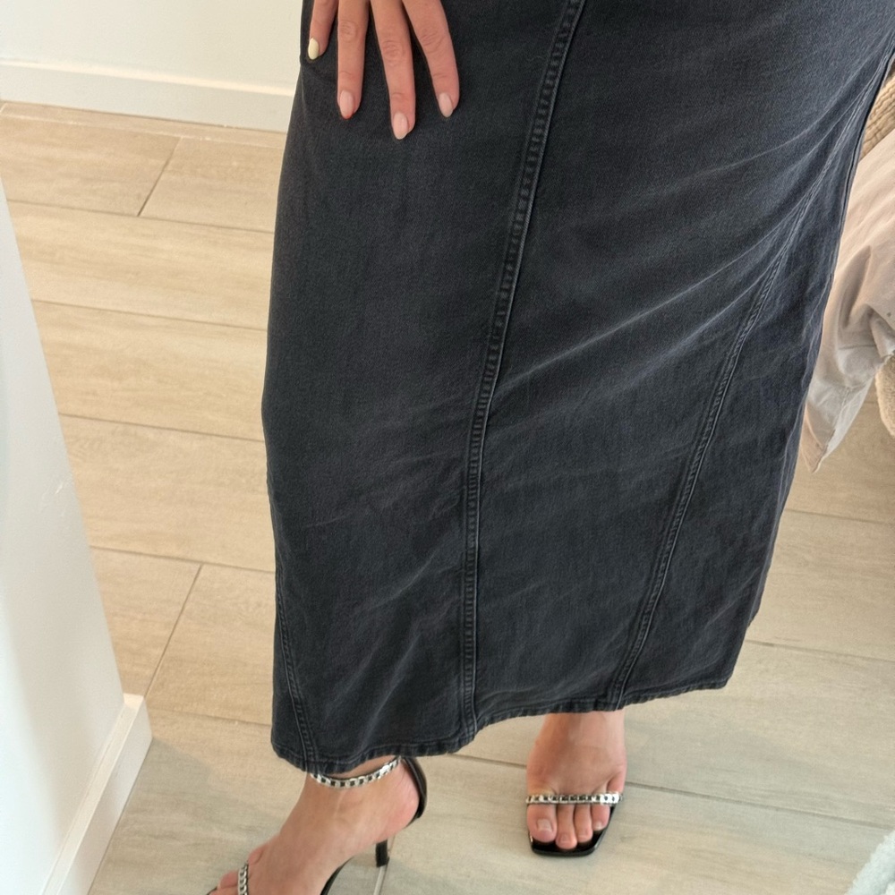 Black Denim Corset Maxi Dress. New. Size xs - Picture 6 of 13